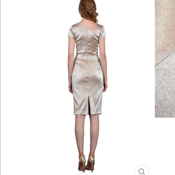 Theia asymmetrical draped cocktail dress 8 - Picture 2 of 2